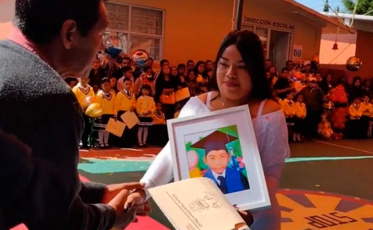 Emotivo homenaje de una madre a su hijo fallecido durante graduación de kínder