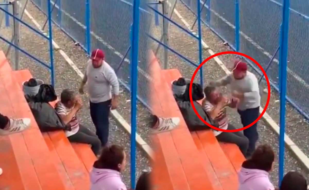 Hombre golpeó a abuelito por festejar gol del equipo contrario (VIDEO)