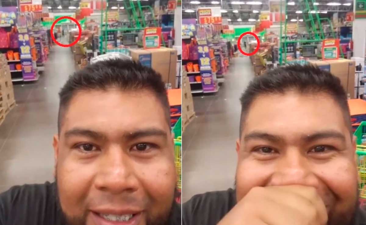 Hombre graba a supuesto fantasma en un supermercado