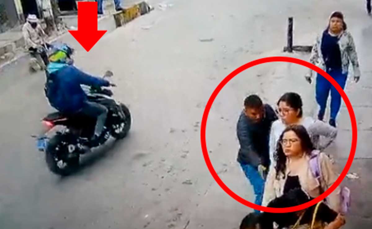 Motorista asalta a una mujer, pero todo le sale mal (VIDEO)