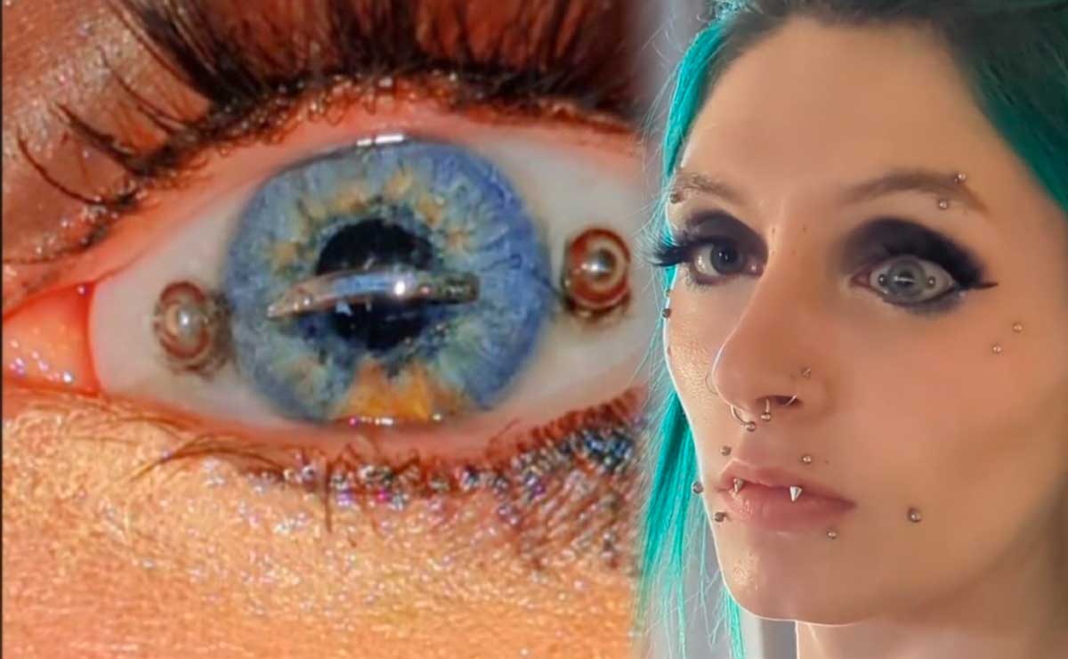 Mujer se colocó un piercing en el ojo y reveló cómo fue el proceso