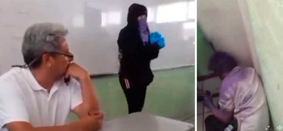 Profesor acusado de acoso fue golpeado por varios estudiantes (VIDEO)