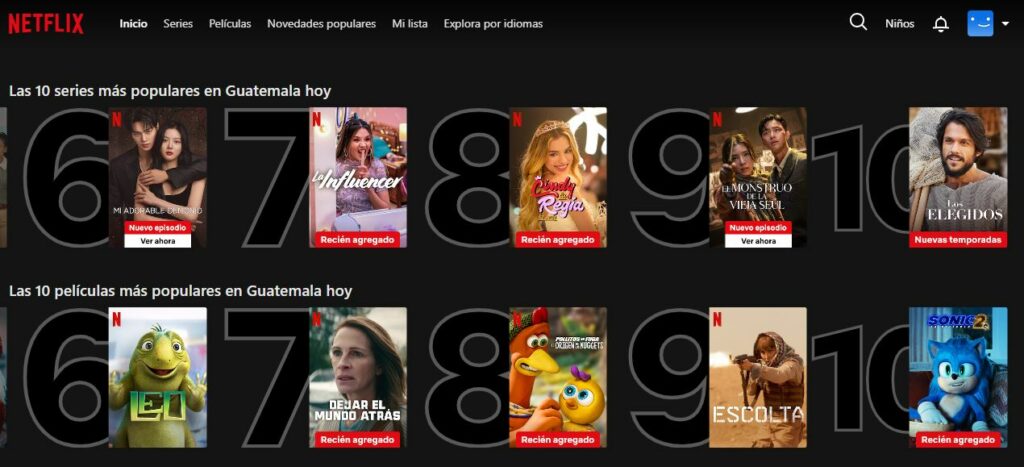 Las series y películas de Netflix más populares en Guatemala la última semana del 2023  