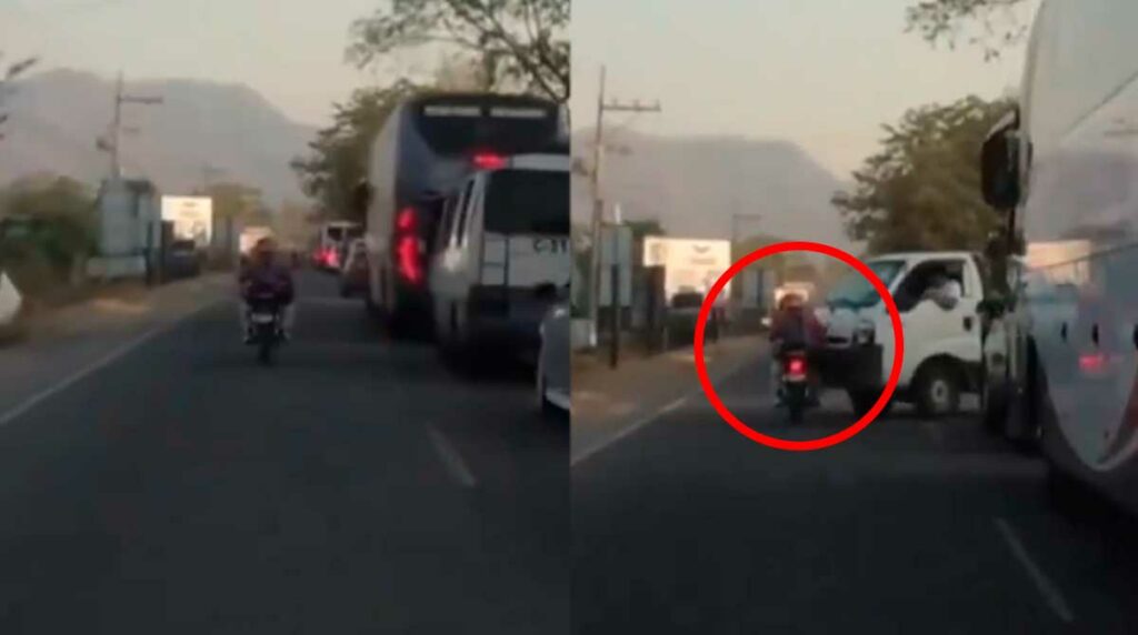 Motorista choca contra un vehículo al viajar contra la vía (VIDEO)