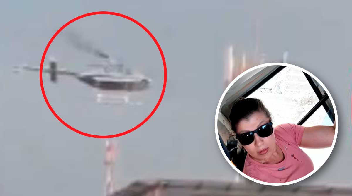 Salen a luz videos desde adentro y afuera de la caída de un helicóptero