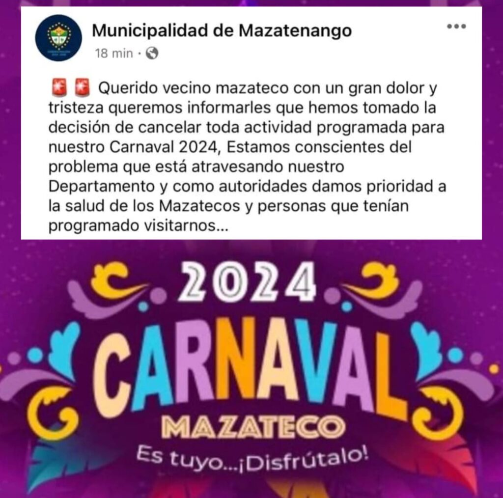 Anuncian suspensión del “Carnaval Mazateco 2024” por este motivo 