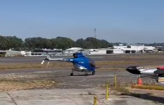 Helicóptero casi se desploma en el Aeropuerto Internacional La Aurora 
