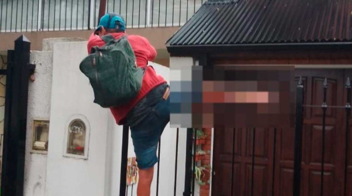 Ladrón queda atrapado entre rejas al intentar ingresar a una casa
