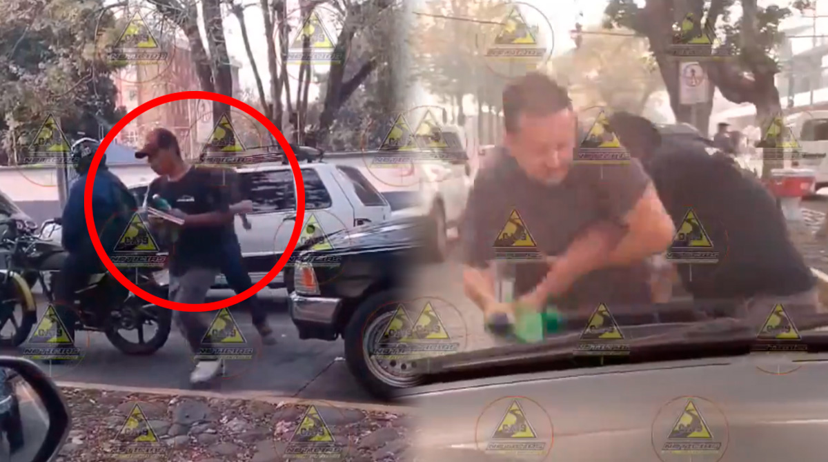 Conductor golpea a limpiavidrios, pero internautas lo defienden (VIDEO)