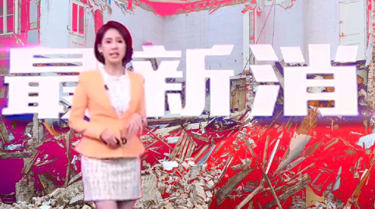 La sorprendente reacción de presentadora durante fuerte terremoto en Taiwán